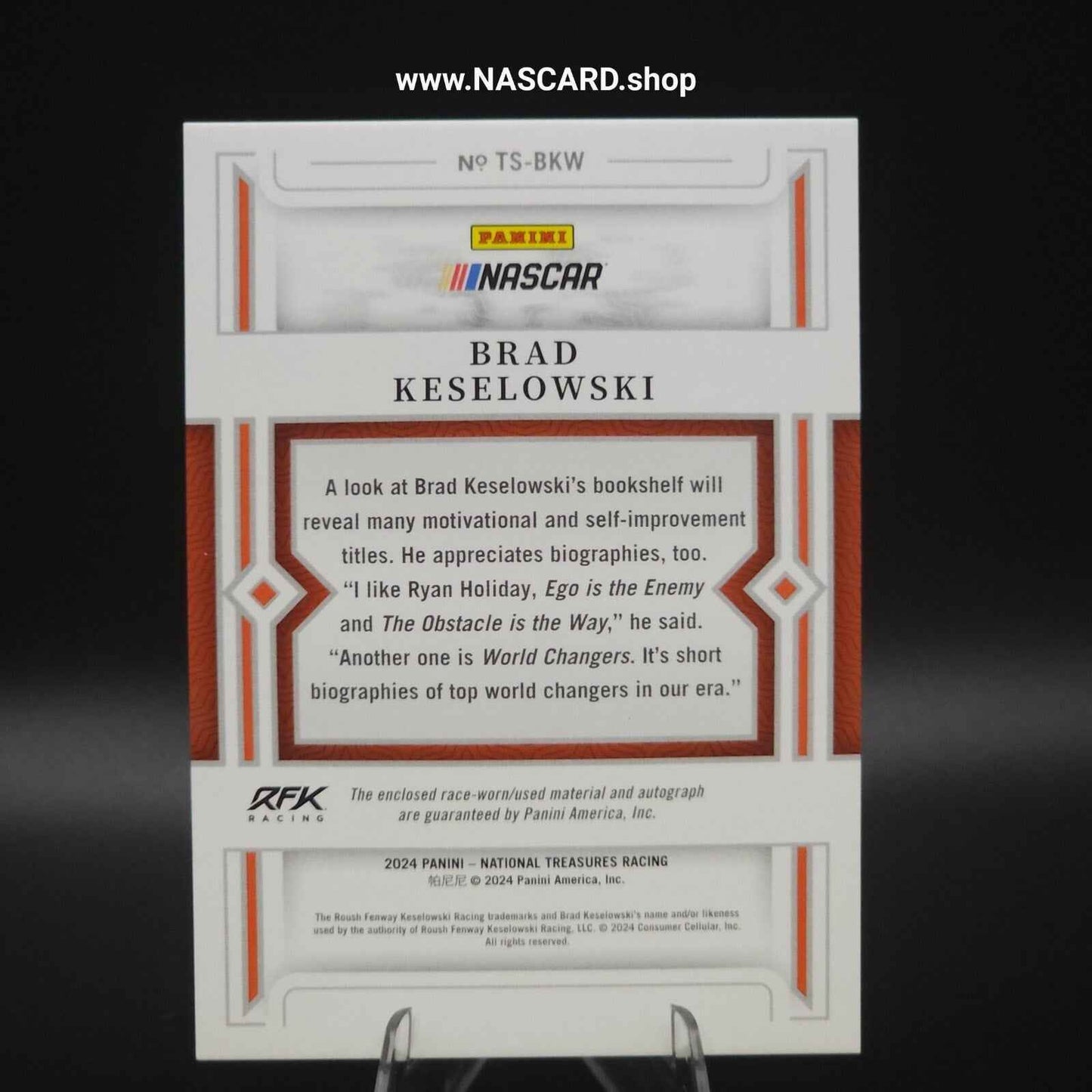 2024 National Treasures Treasured Moments Holo Silver Brad Keselowski /25