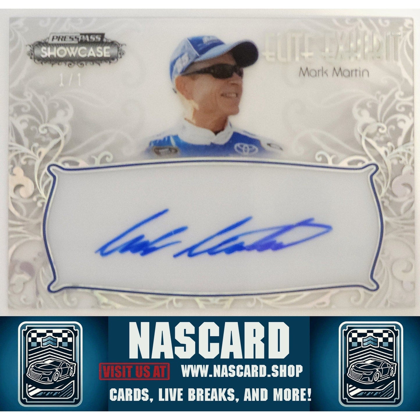 2012 Press Pass Showcase #EEI-MM Elite Exhibit Ink Melting Mark Martin 1/1