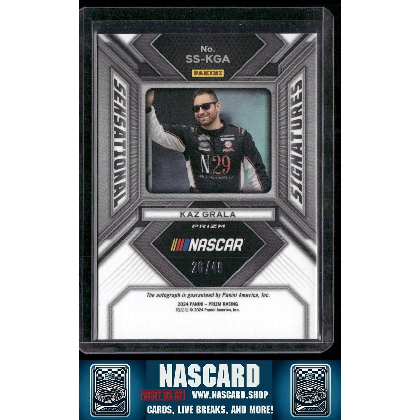 2024 Panini Prizm #SS-KGA Kaz Grala Sensational Signatures Blue #/49