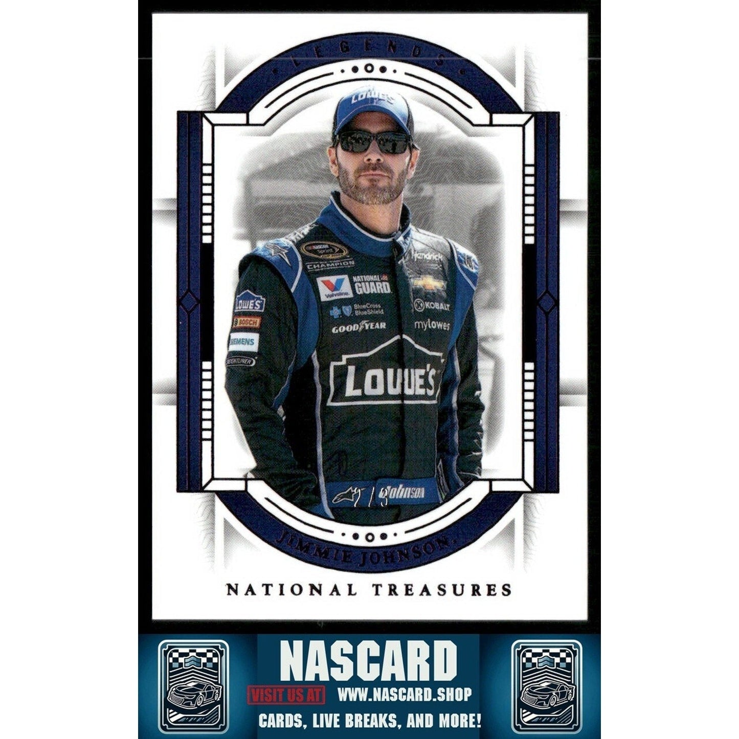 2024 National Treasures Base #82 Purple Jimmie Johnson 2/3