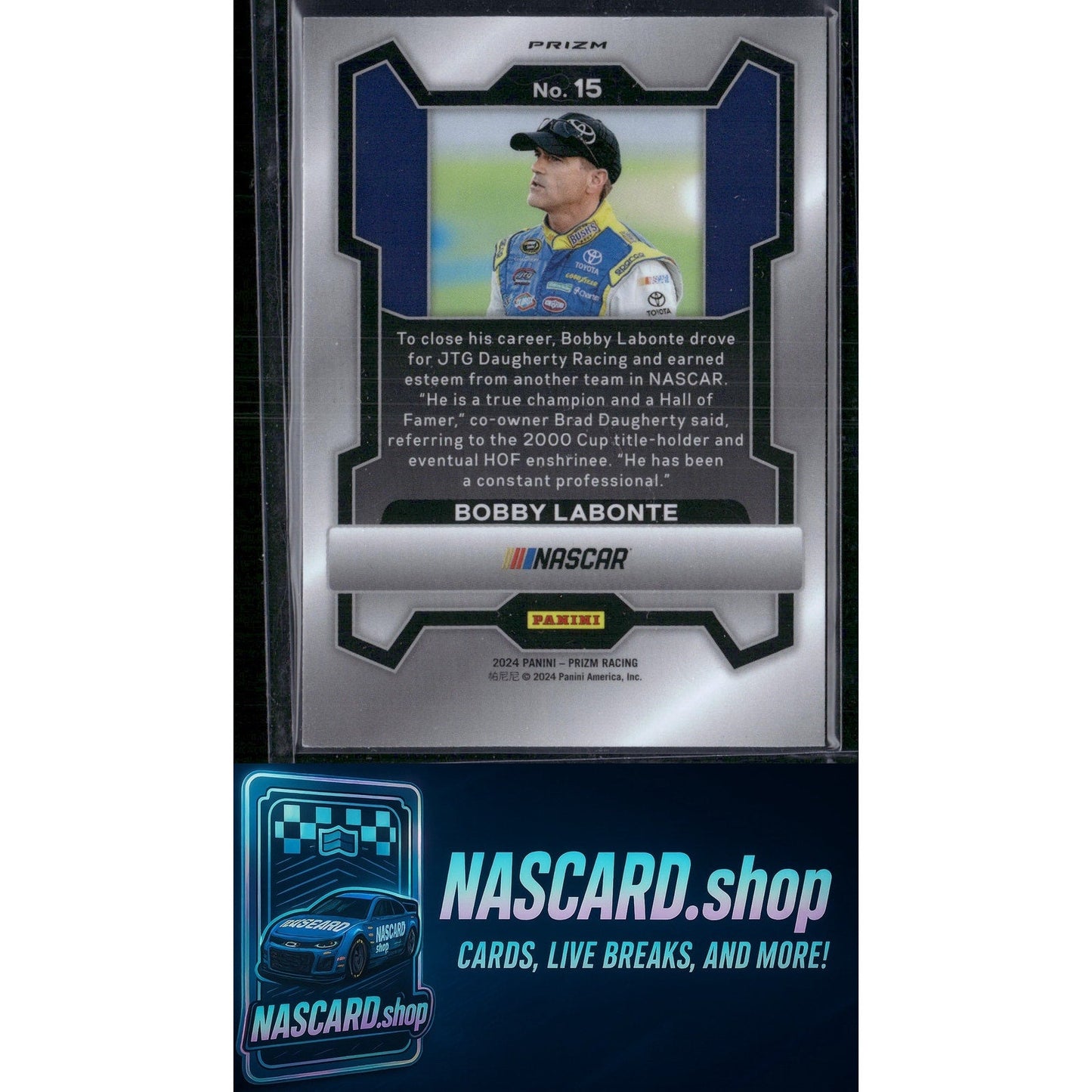 2024 Panini Prizm #15 Bobby Labonte White Sparkle