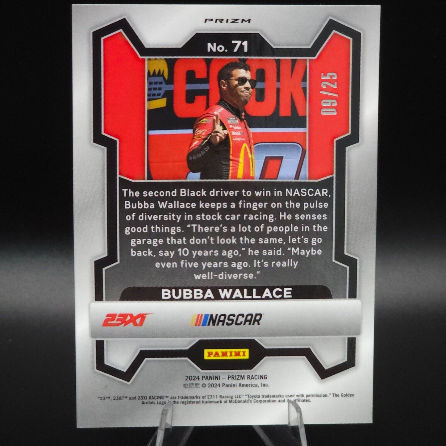 2024 Panini Prizm Racing - Mojo Prizm #71 Bubba Wallace /25