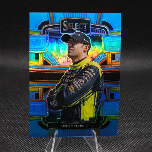 2024 Panini Select Racing Grandstand Light Blue Prizm #26 Austin Cindric 125/199