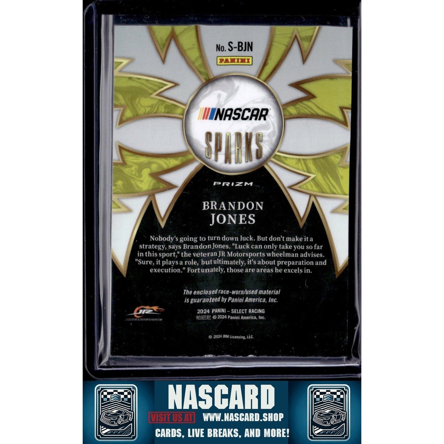 2024 Panini Select #S-BJN Brandon Jones Sparks