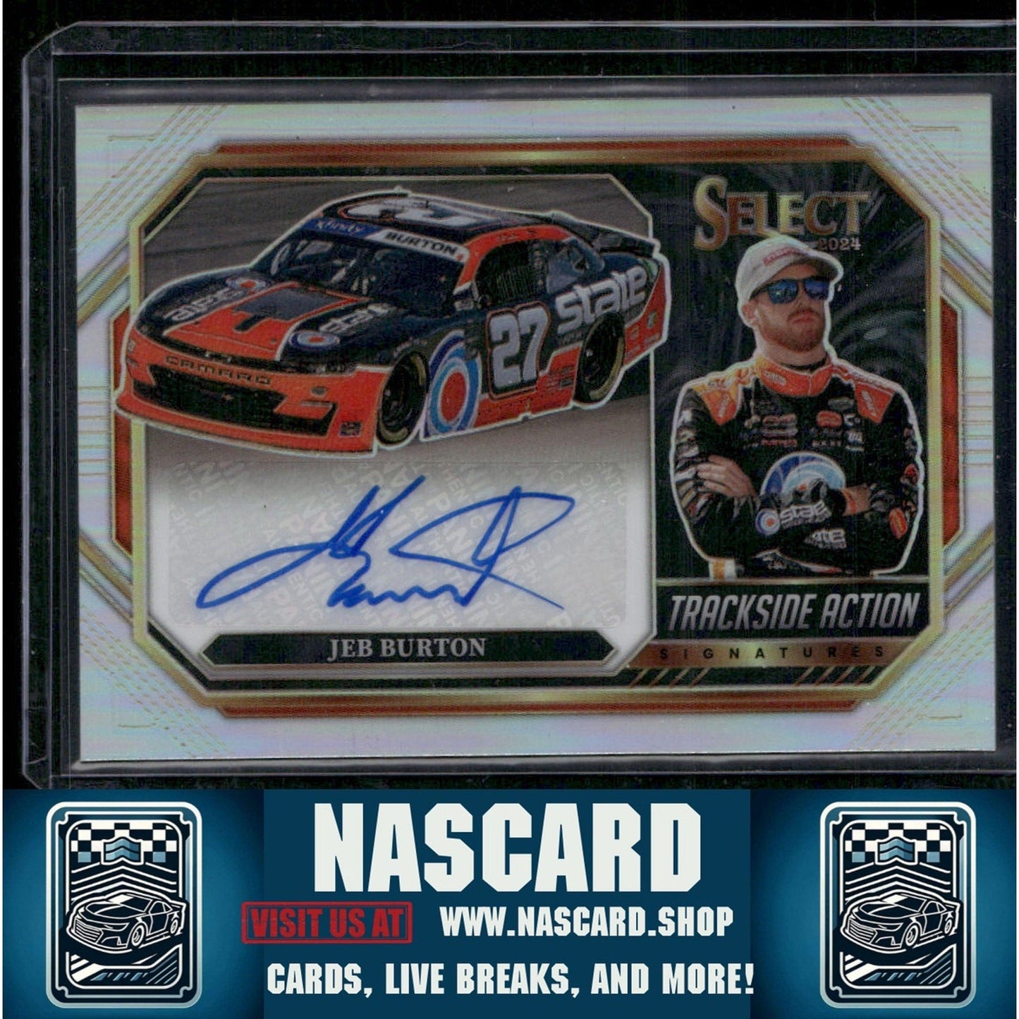2024 Panini Select #TAS-JEB Jeb Burton Trackside Action Signatures