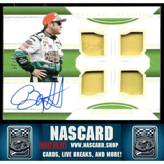 2024 National Treasures Quad Race Gear Graphs Holo Silver Bobby Labonte /25