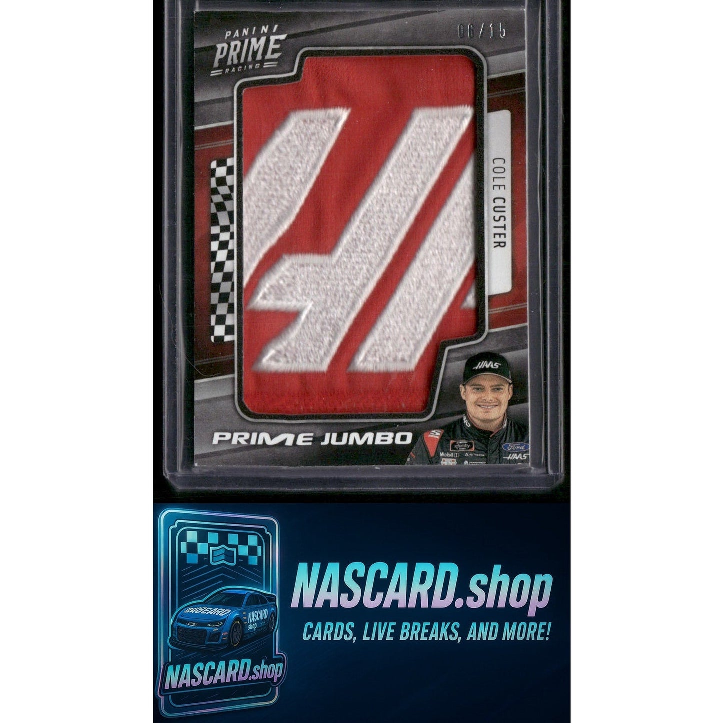 2019 Panini Prime #CC-HA Cole Custer Prime Jumbo Prime Colors #/15