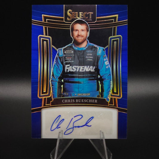 2024 Panini Select Racing Signatures Blue Prizm #S-CBC Chris Buescher /49