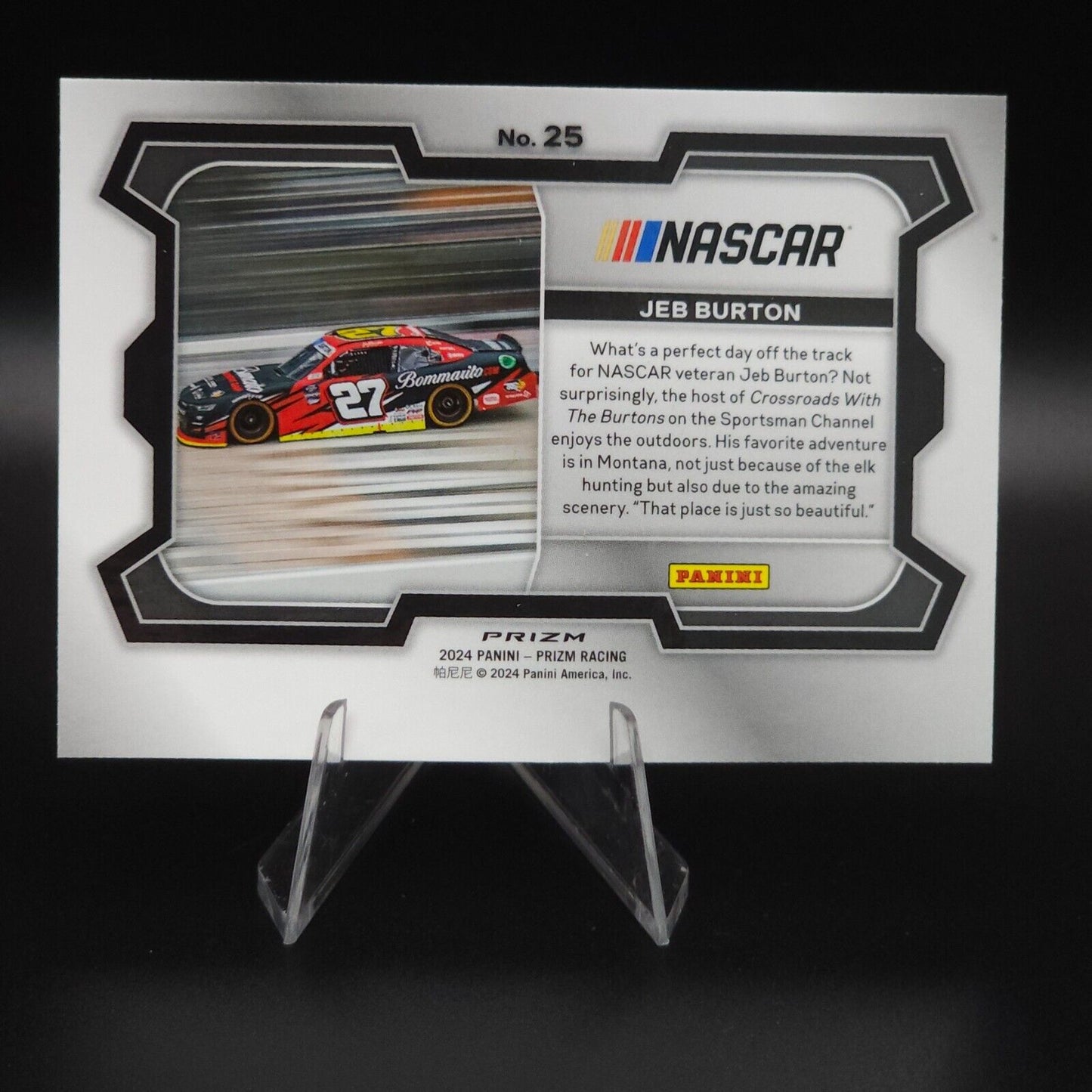 2024 Panini Prizm Racing Blue Cracked Ice Rides #25 Jeb Burton