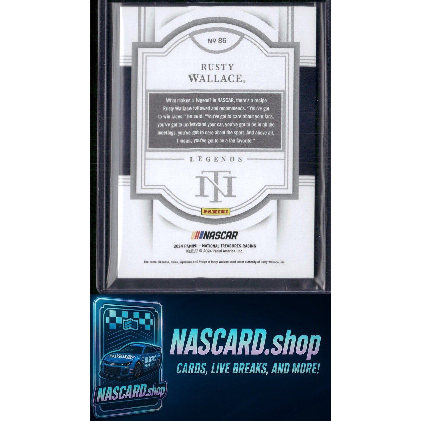 2024 Panini National Treasures #86 Rusty Wallace #/49