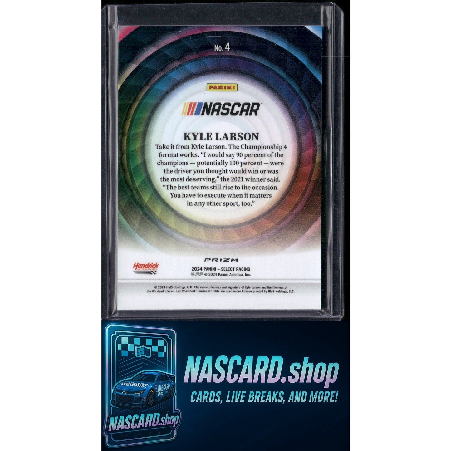 2024 Panini Select #4 Kyle Larson Color Wheel