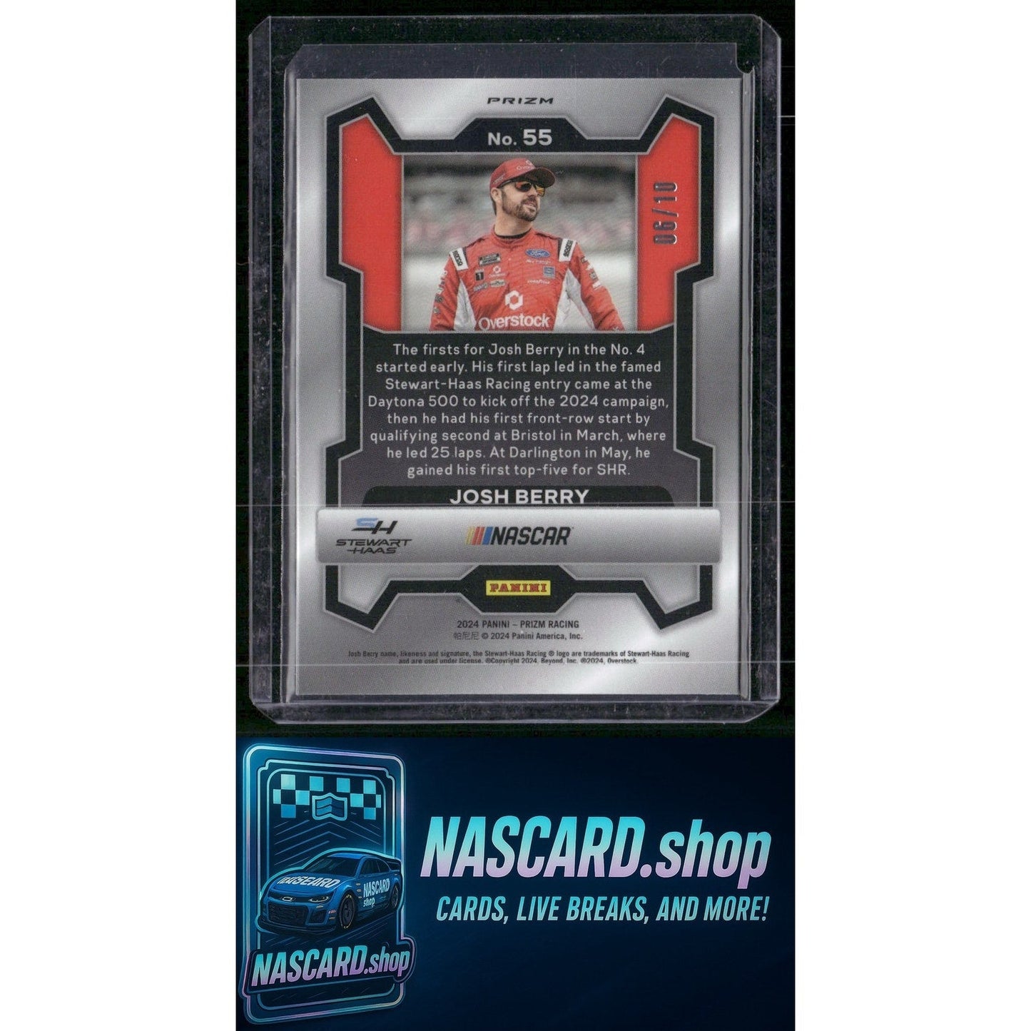 2024 Panini Prizm #55 Josh Berry Blue Shimmer #/10