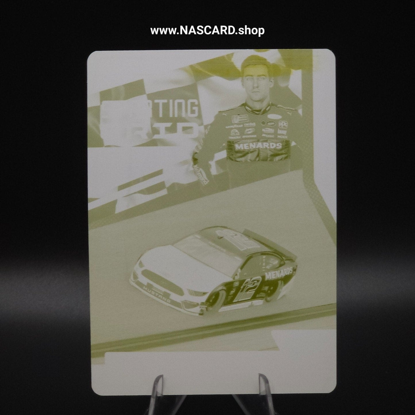2019 Panini Victory Lane Starting Grid #S21 Printing Plate Ryan Blaney 1/1