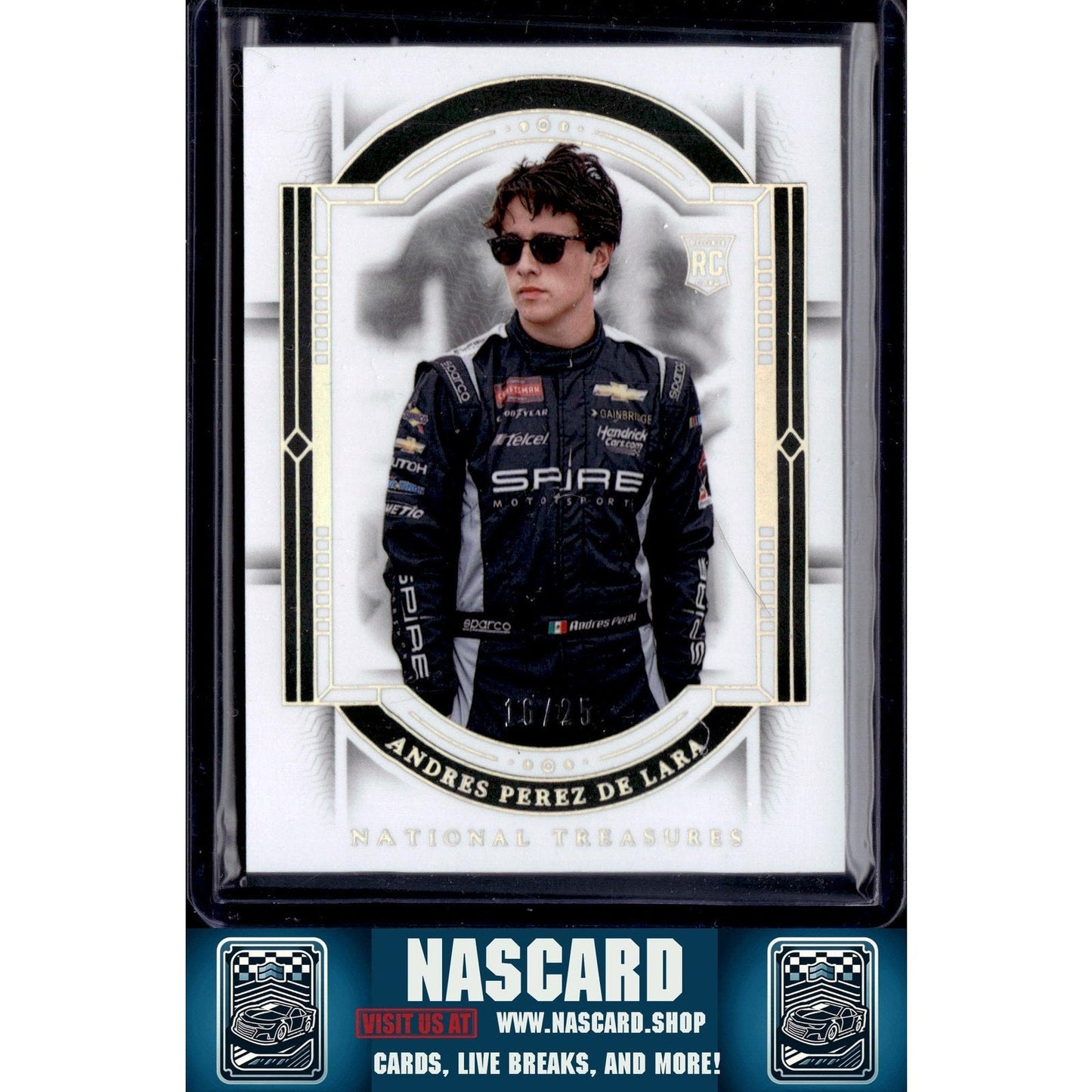 2024 Panini National Treasures #31 Andres Perez De Lara Holo Silver #/25 (RC)