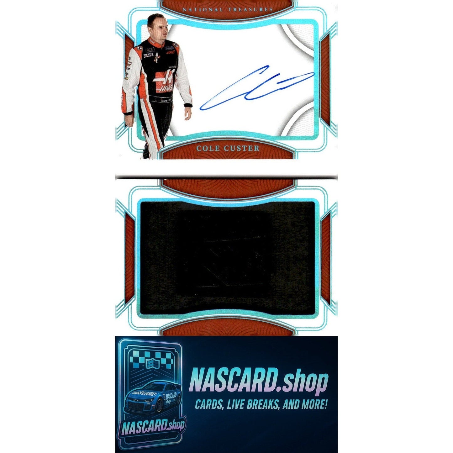 2023 National Treasures Cole Custer Jumbo Shoe Sole Signature Booklet #/10