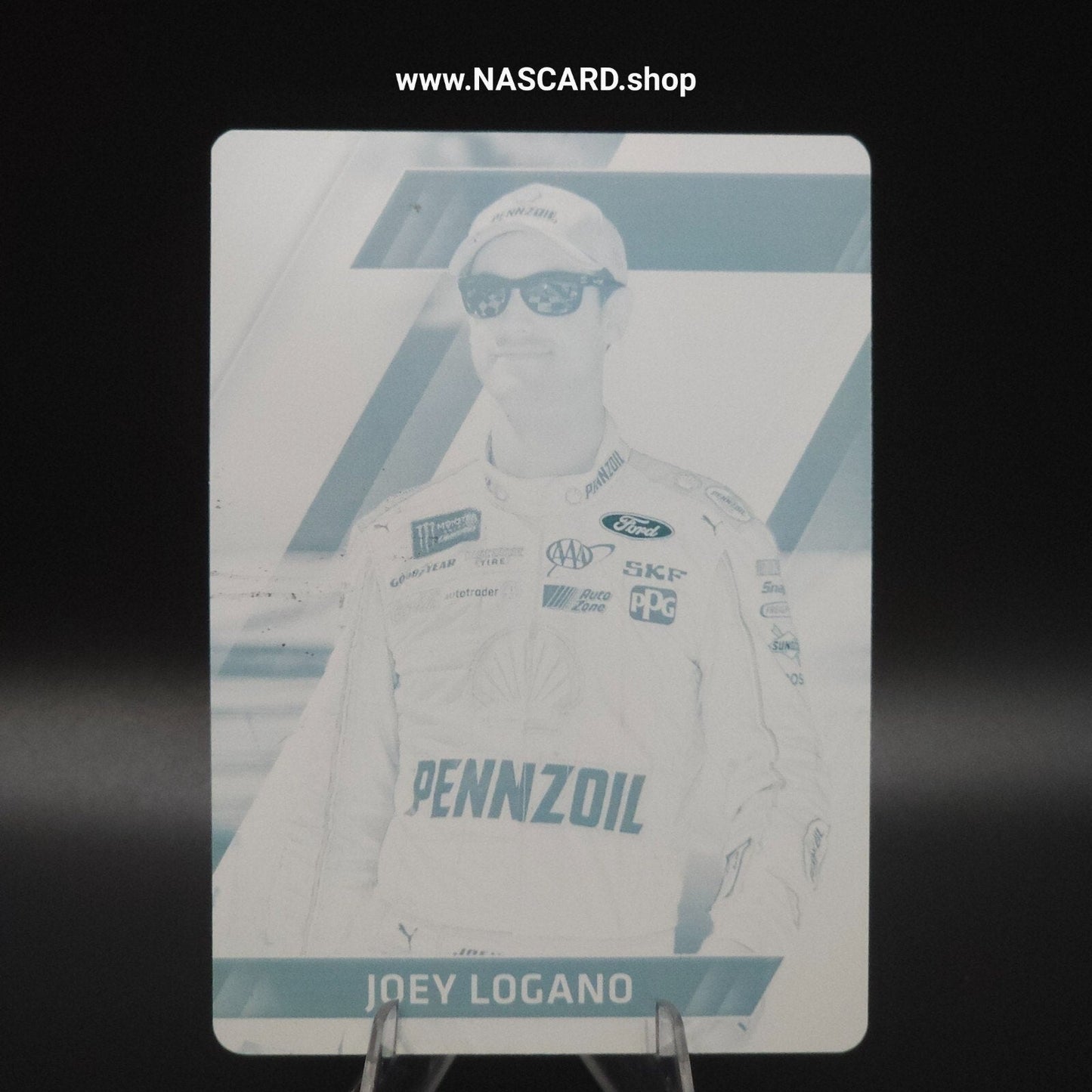 2017 Panini Absolute - #80 Printing Plate Cyan Joey Logano 1/1