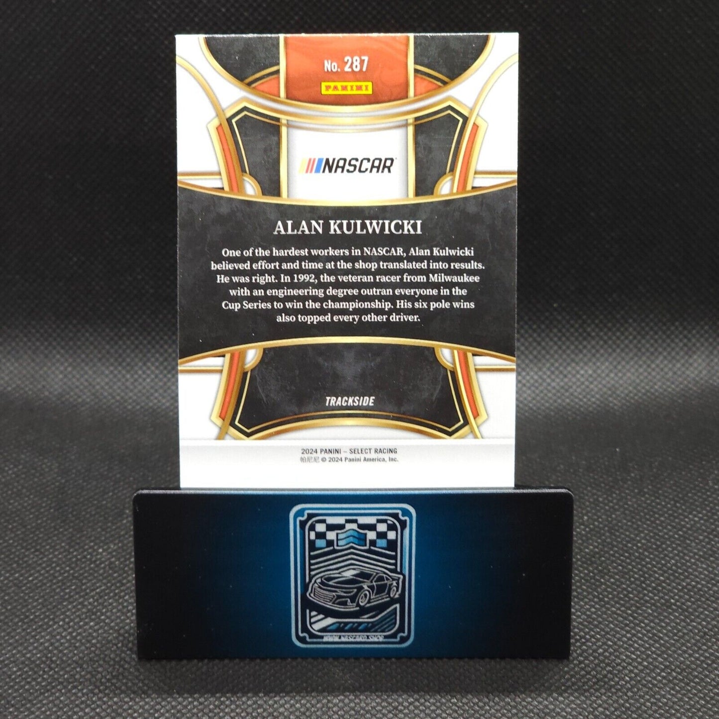 2024 Panini Select Racing Trackside #287 Alan Kulwicki SSP RARE