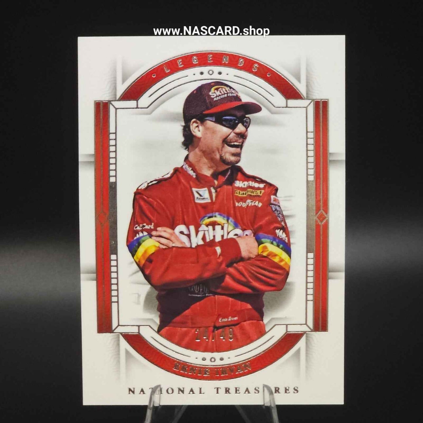 2024 Panini National Treasures Legends #99 Ernie Irvin 24/49