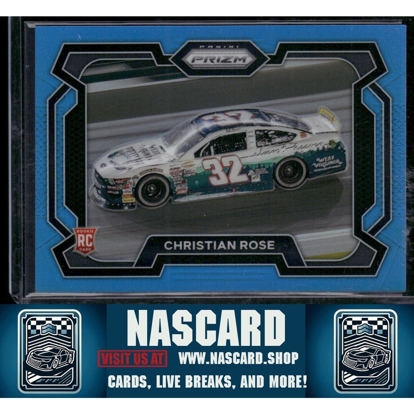 2024 Panini Prizm #53 Christian Rose Carolina Blue #/49