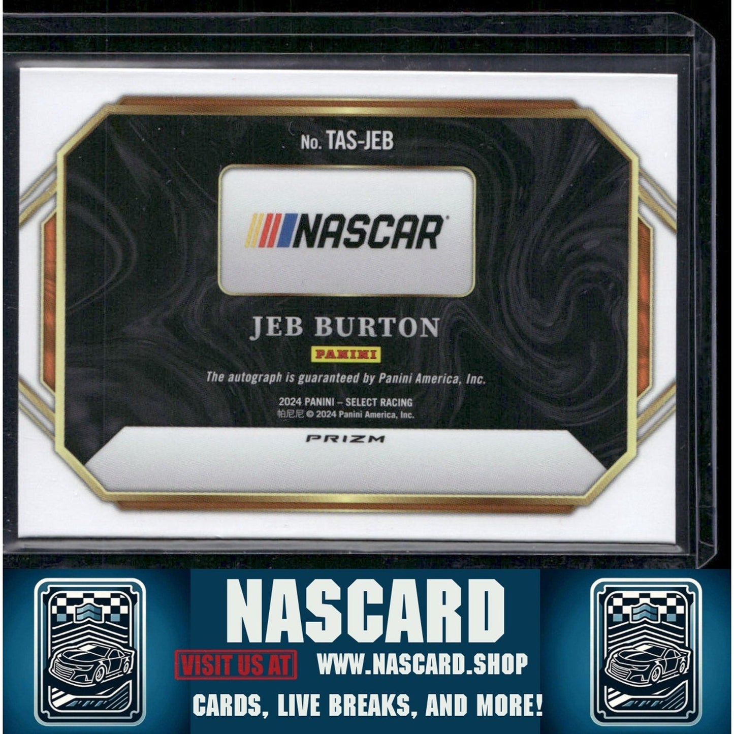 2024 Panini Select #TAS-JEB Jeb Burton Trackside Action Signatures