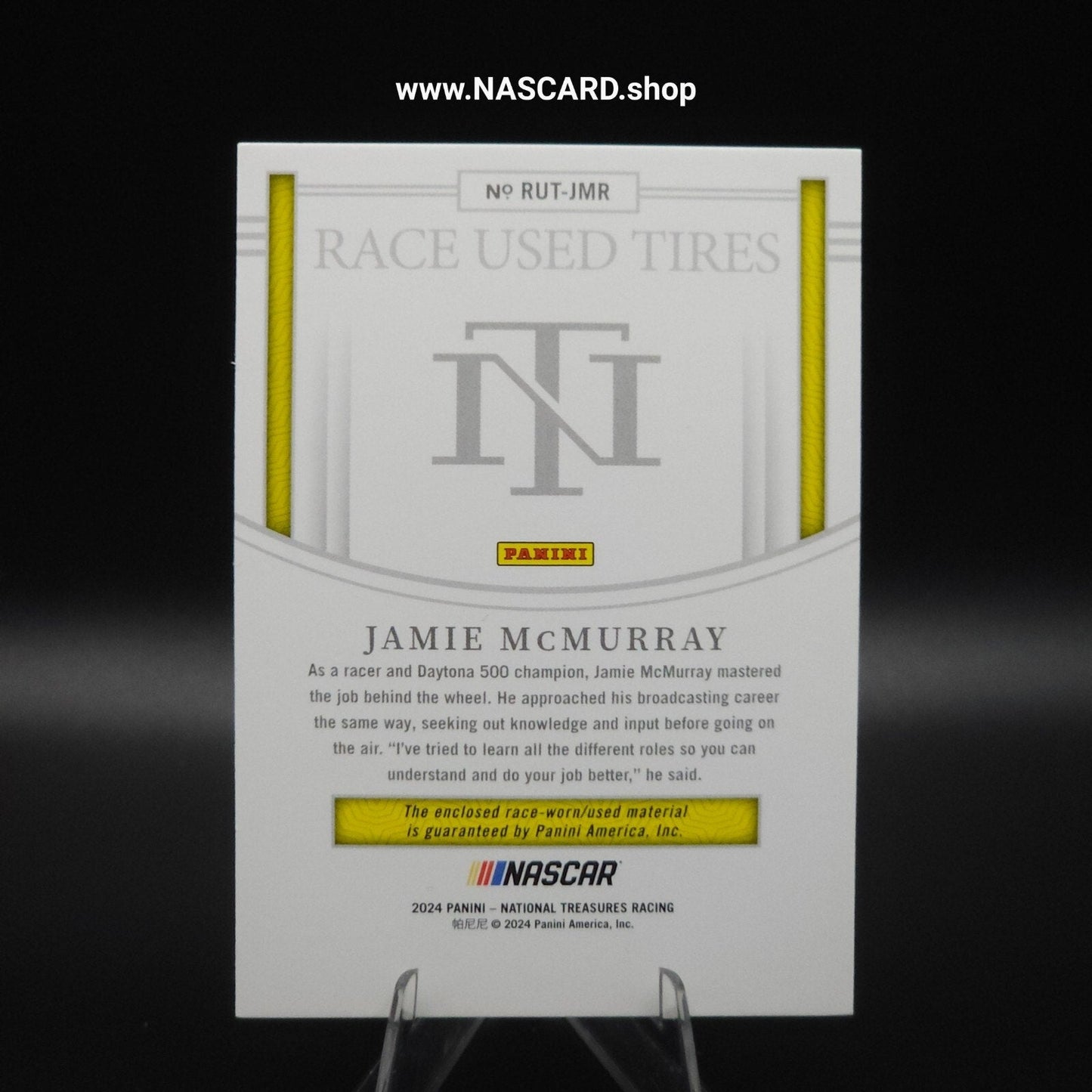 2024 National Treasures Race Used Tires Holo Silver Jamie McMurray /25