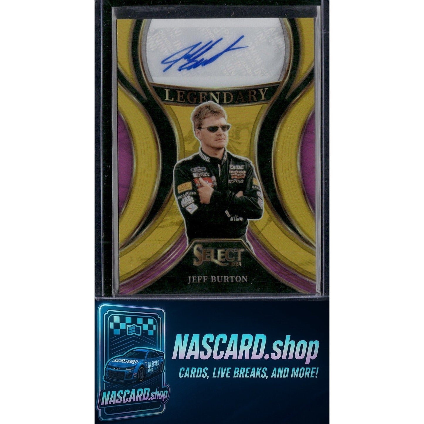 2024 Panini Select #LS-JBT Jeff Burton Legendary Signatures Gold Prizms #01/10