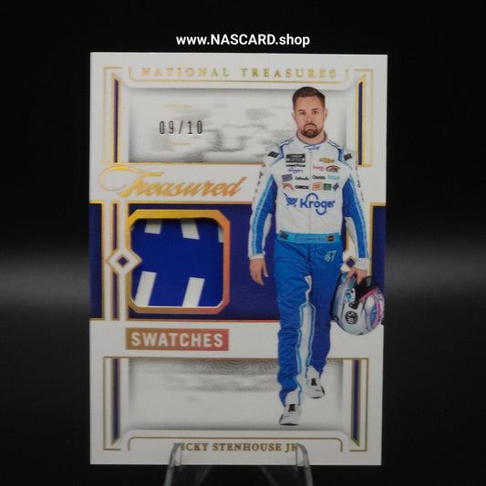 2024 National Treasures Treasured Swatches Holo Gold Ricky Stenhouse Jr. /10