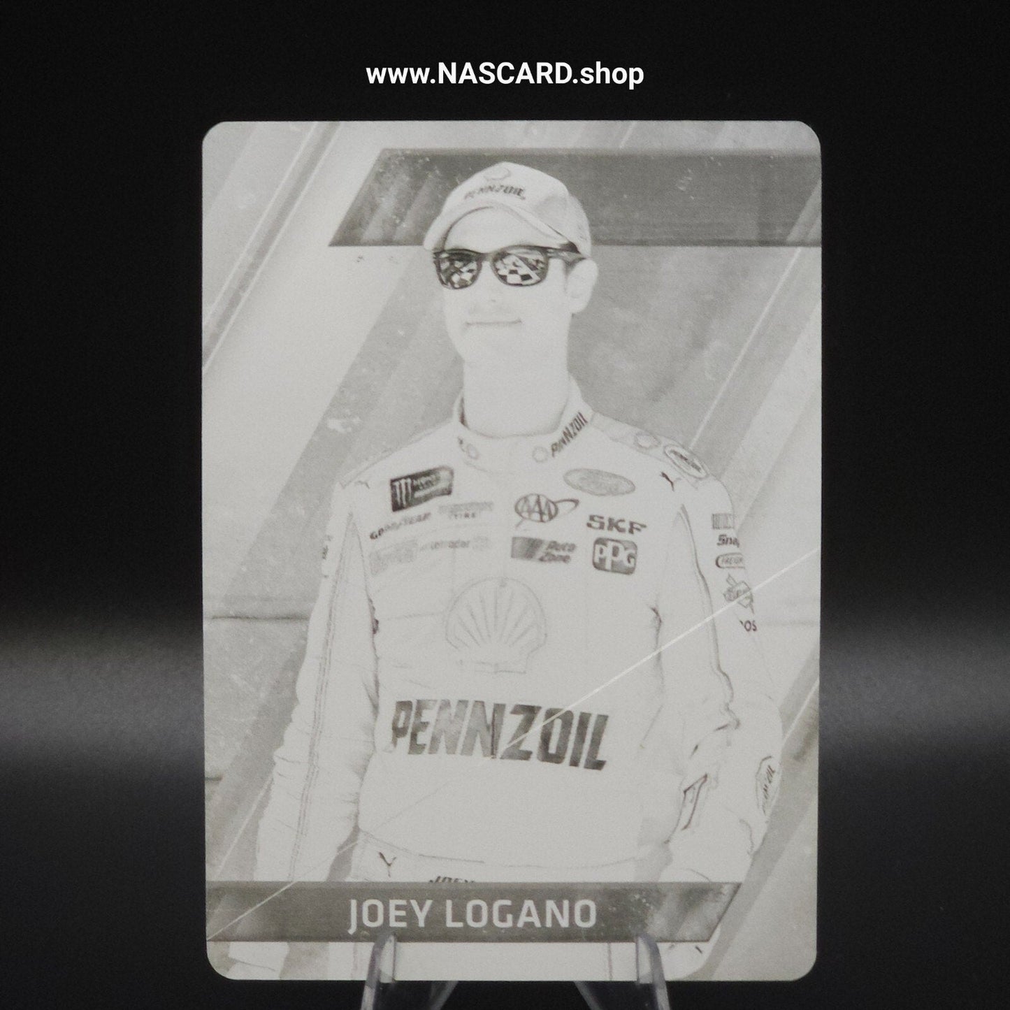 2017 Panini Absolute - #80 Printing Plate Black Joey Logano 1/1