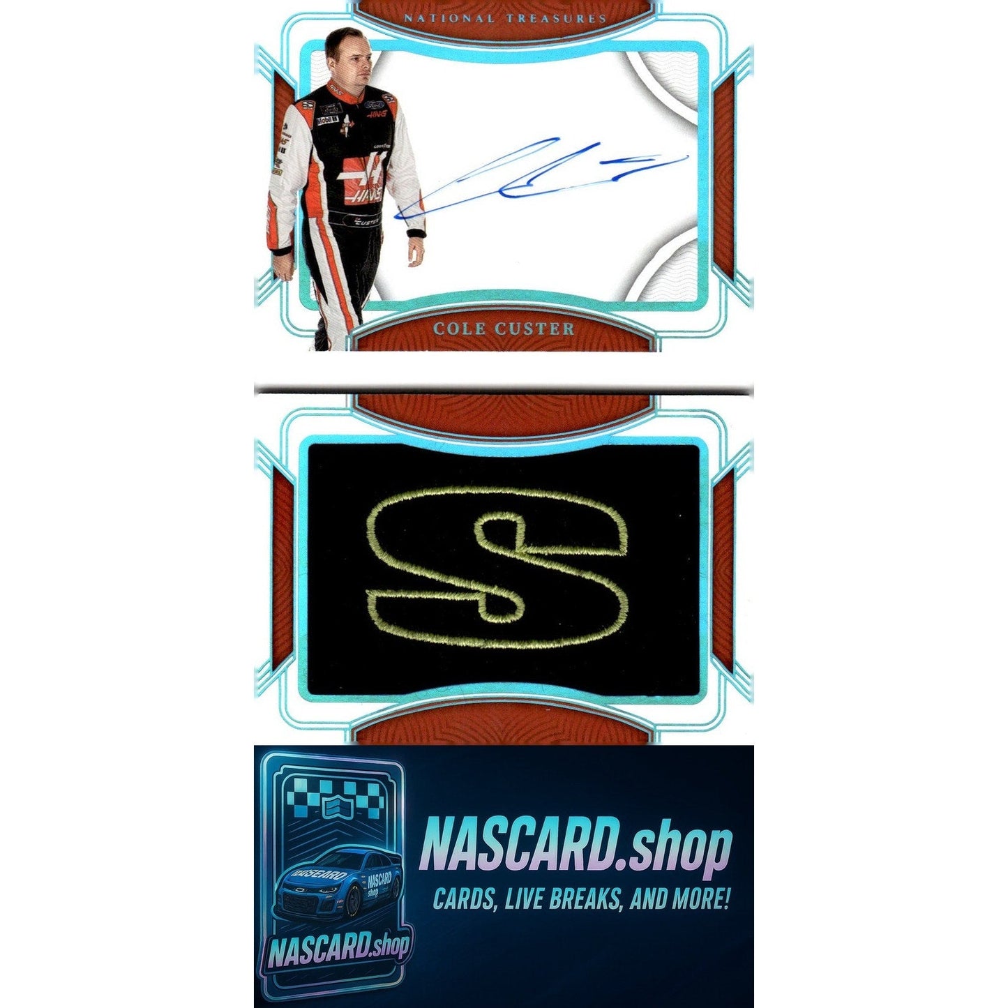 2023 National Treasures Cole Custer Jumbo Glove Patch Signature Booklet #1/1