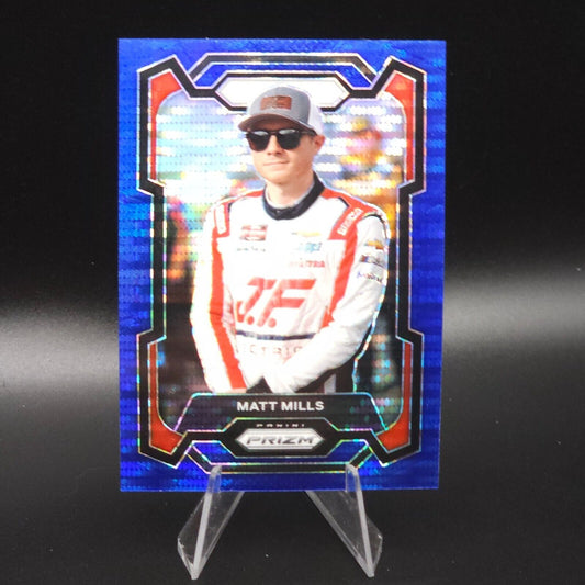 2024 Panini Prizm Racing Blue Pulsar #74 Matt Mills /75