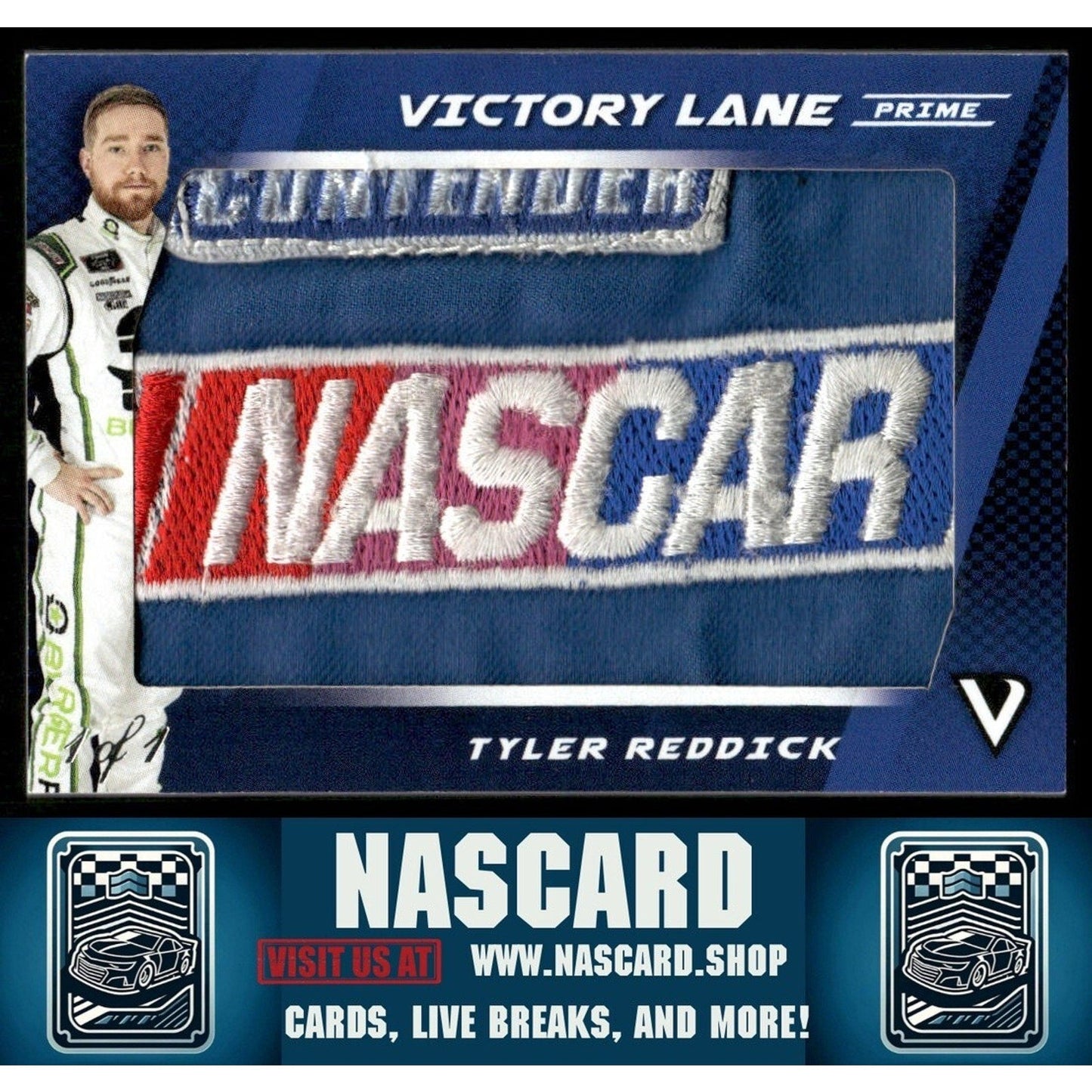 2018 Victory Lane Prime Jumbo Rookie Contender NASCAR Patch Tyler Reddick 1/1