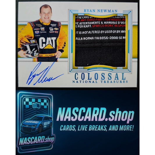 2024 Panini National Treasures Ryan Newman Colossal Material Auto Platinum #1/1
