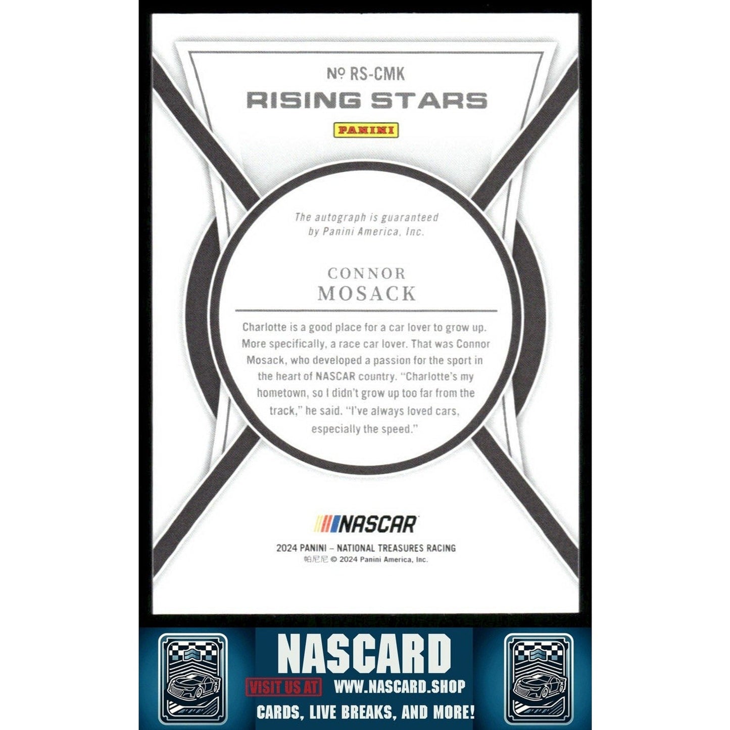 2024 Panini National Treasures Connor Mosack Rising Stars Holo Silver #/49 (RC)