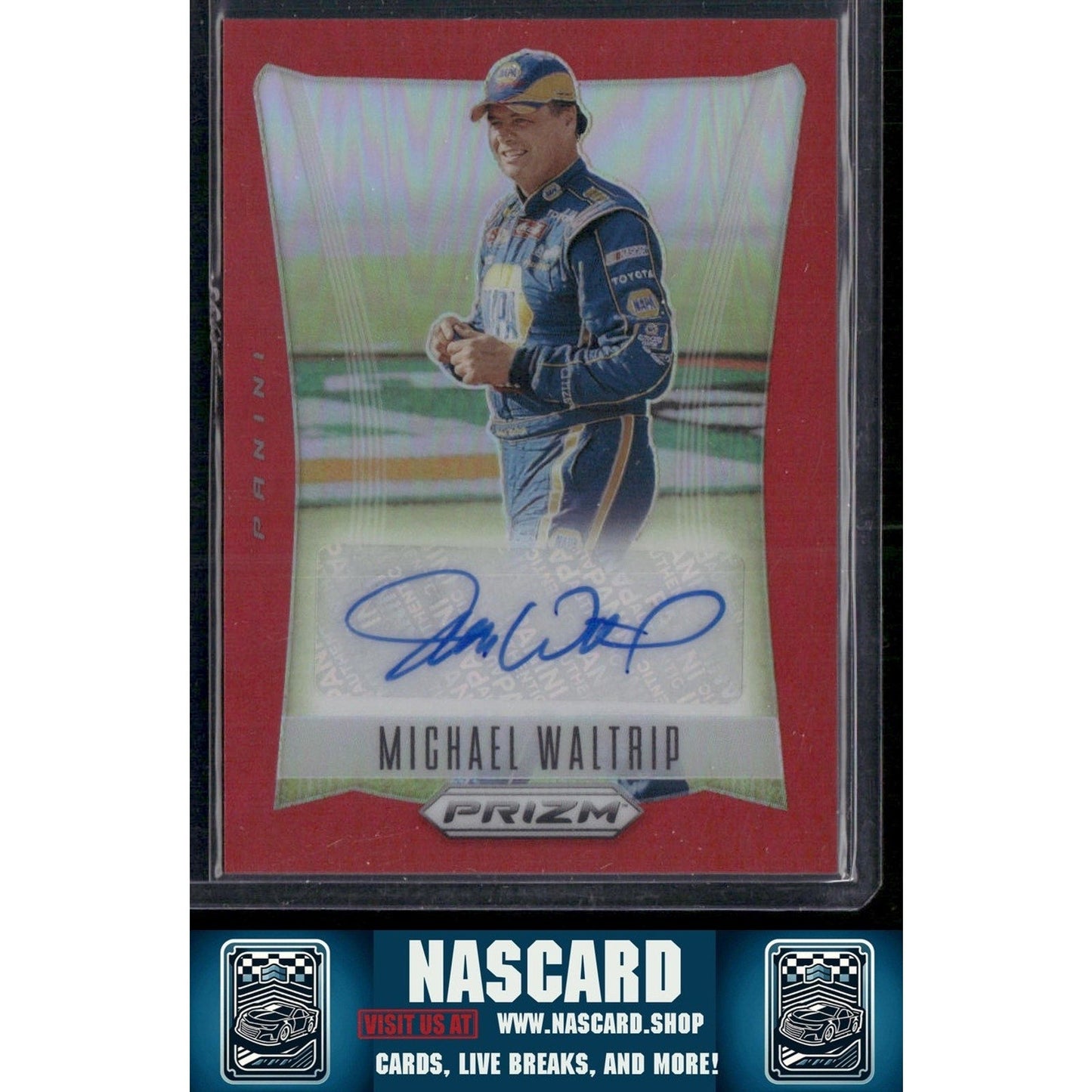 2024 Panini Prizm #TS-MWP Michael Waltrip Throwback Signatures Red
