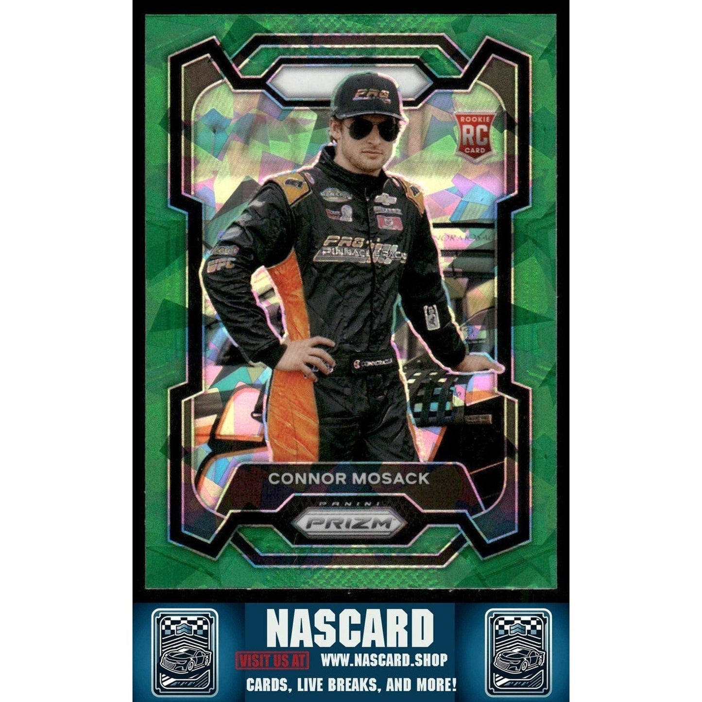 2024 Panini Prizm - Green Cracked Ice Connor Mosack #65 (RC)