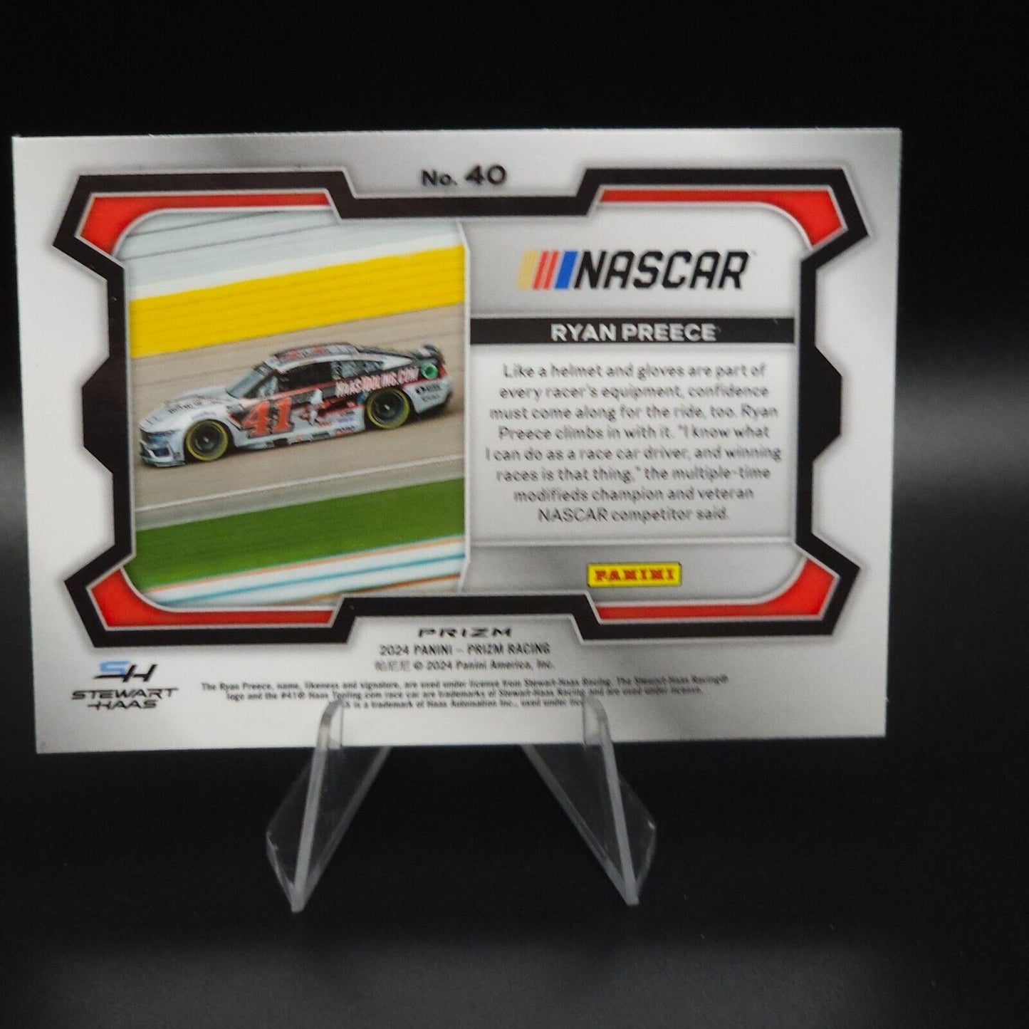 2024 Panini Prizm Racing Rides Blue Cracked Ice #40 Ryan Preece