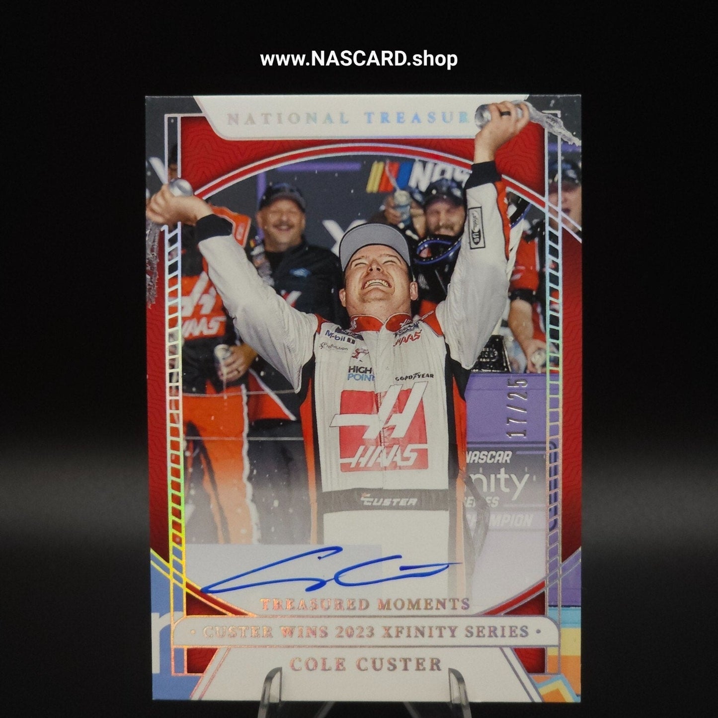 2024 National Treasures Treasured Moments Signatures Holo Silver Cole Custer /25