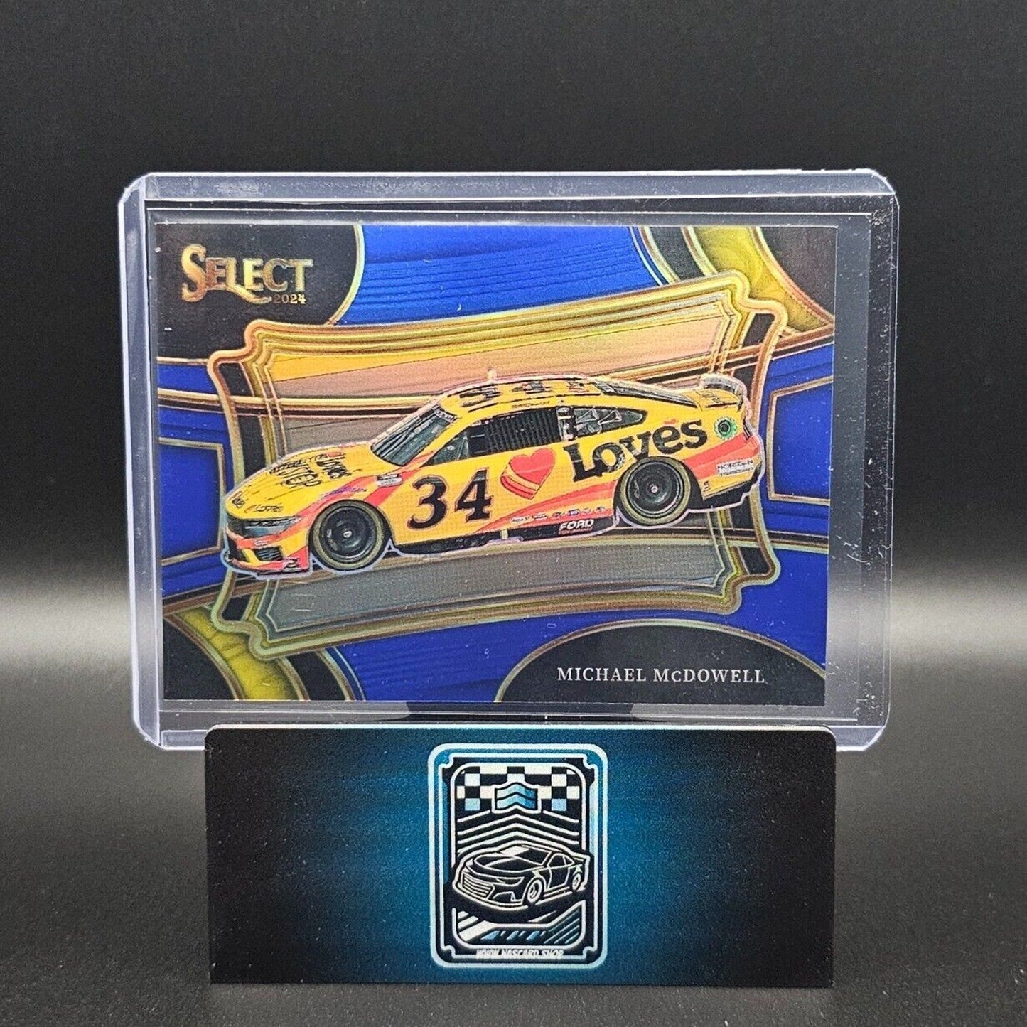 2024 Panini Select Racing Pit Road Blue Prizm #144 Michael McDowell /175