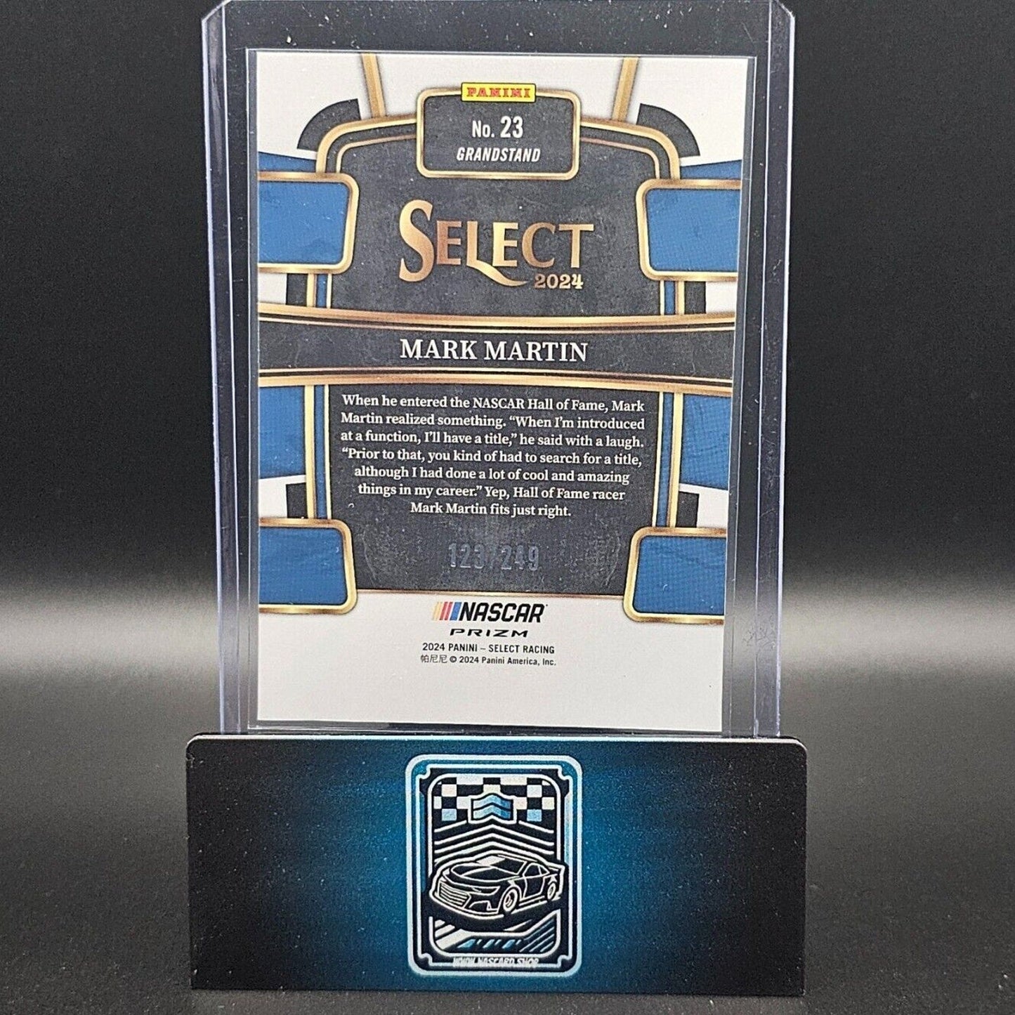 2024 Panini Select - Grandstand Red And Blue Prizm #23 Mark Martin /249