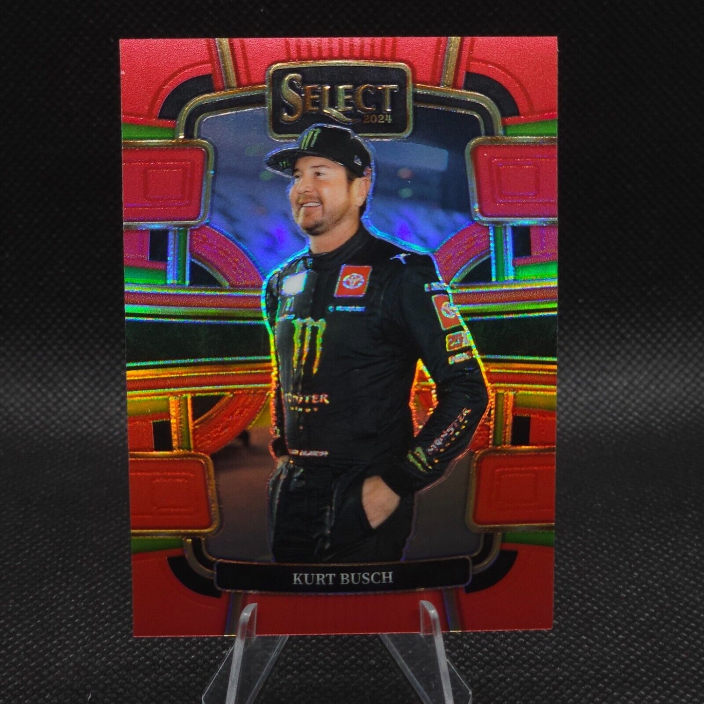 2024 Panini Select Racing Grandstand Red Prizm #37 Kurt Busch 008/149