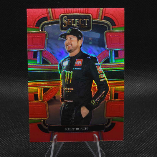 2024 Panini Select Racing Grandstand Red Prizm #37 Kurt Busch 008/149