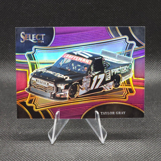 2024 Panini Select Racing Pit Road Purple Prizm #138 Taylor Gray 53/75