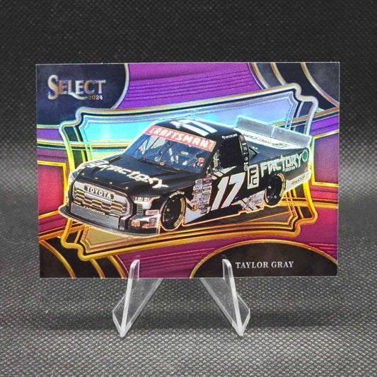 2024 Panini Select Racing Pit Road Purple Prizm #138 Taylor Gray 53/75