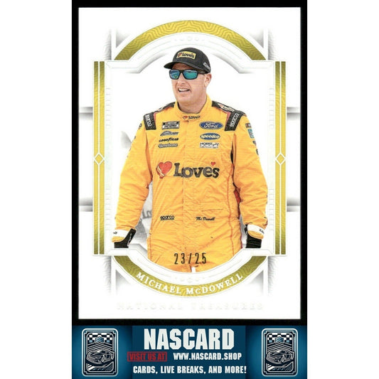 2024 National Treasures Base #40 Holo Silver Michael McDowell /25