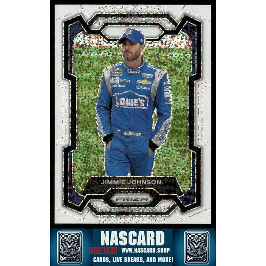 2024 Panini Prizm - Jimmie Johnson #18 White Sparkle Prizm