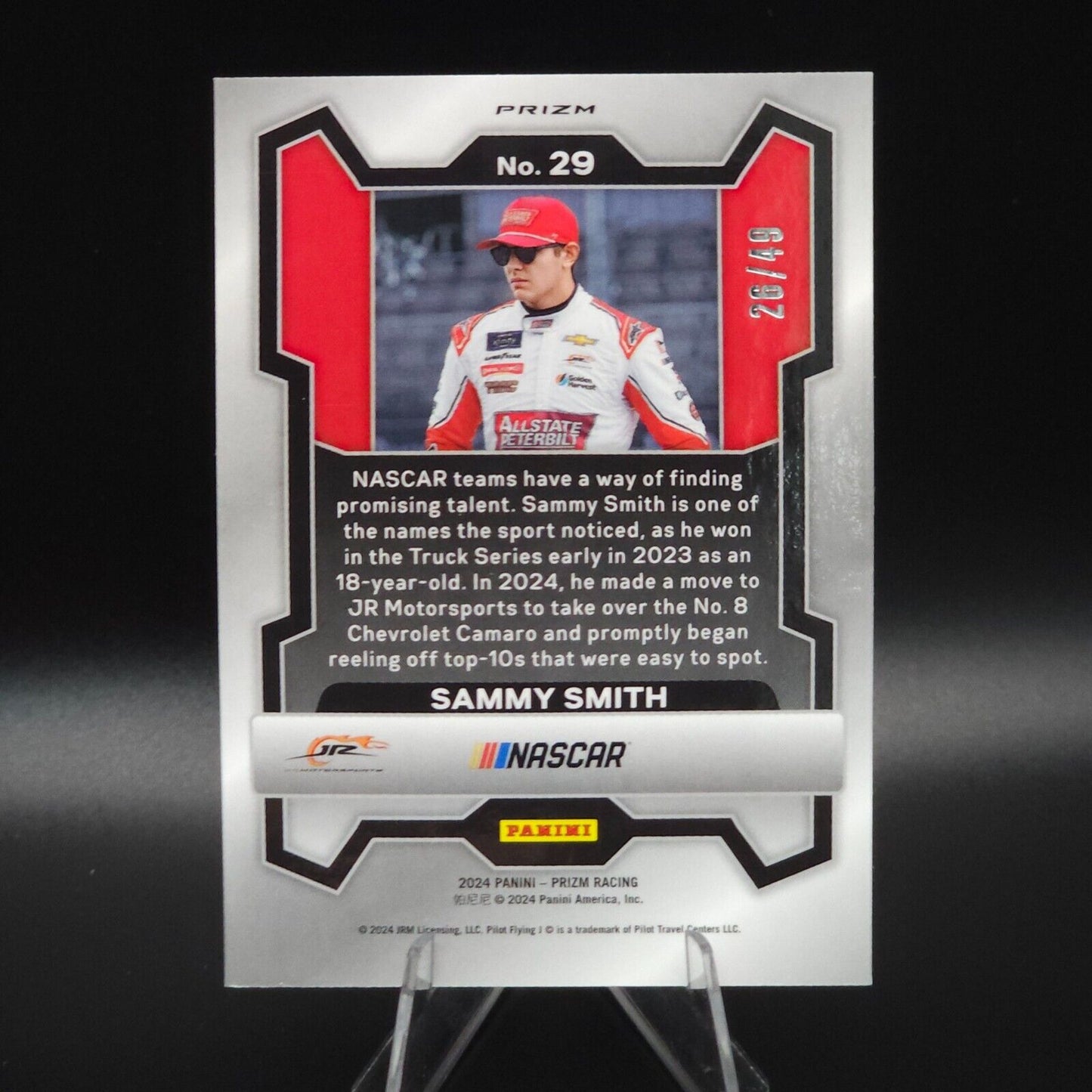 2024 Panini Prizm - Carolina Blue Prizm #29 Sammy Smith /49