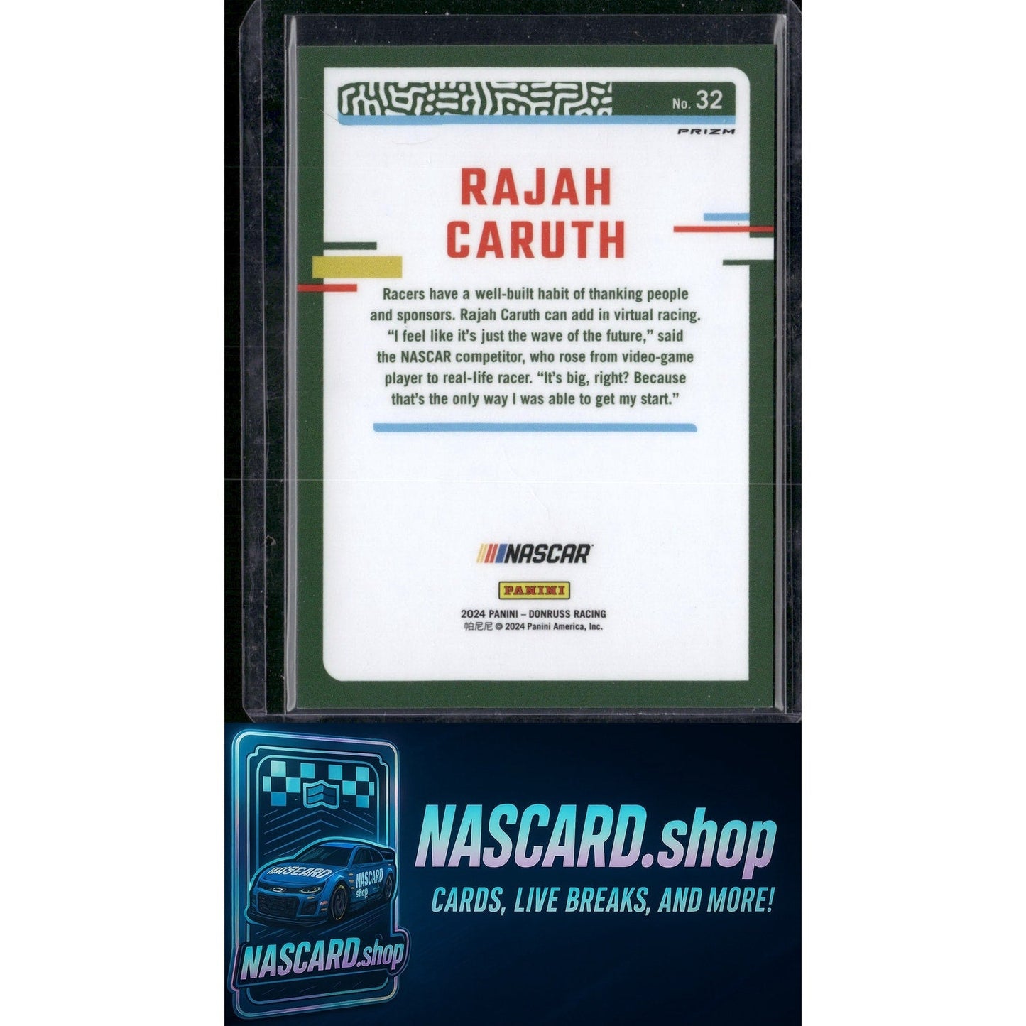 2024 Donruss #32 Rajah Caruth Optic Black Pandora