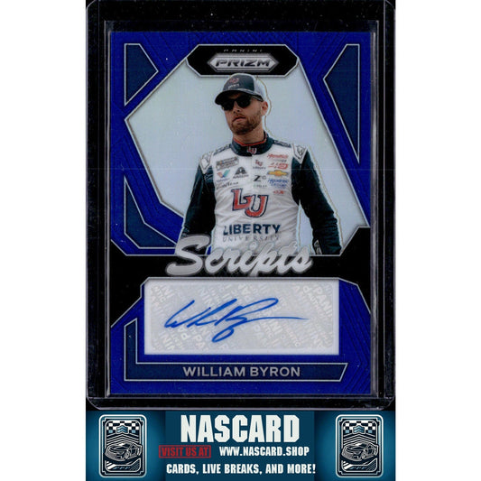 2024 Panini Prizm #S-WBN William Byron Scripts Blue #/49