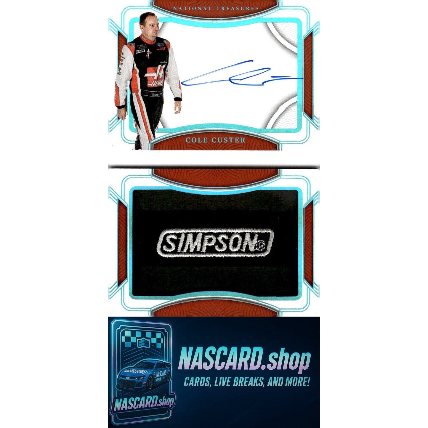 2023 National Treasures Cole Custer Jumbo Shoe Strap Signature Booklet #/2