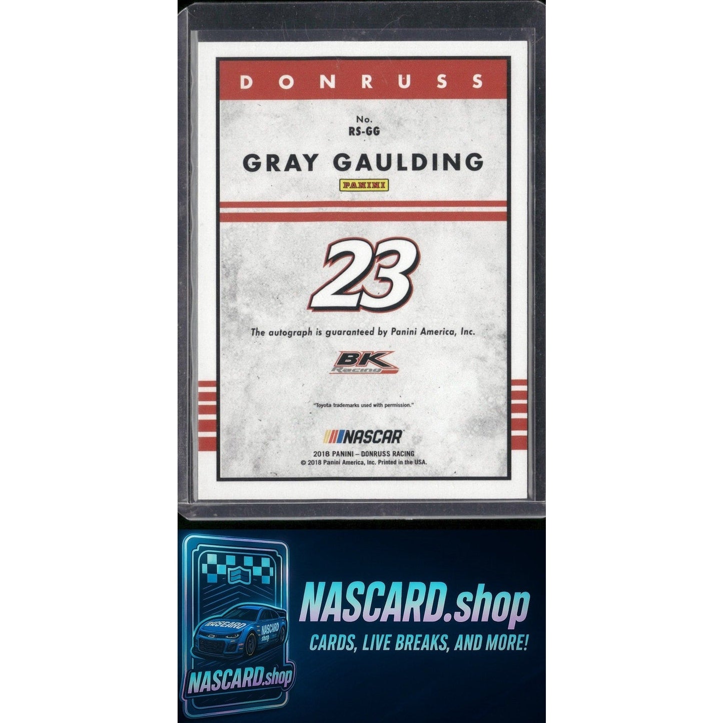 2018 Donruss #RS-GG Gray Gaulding Retro Signatures 1985 Holo Gold